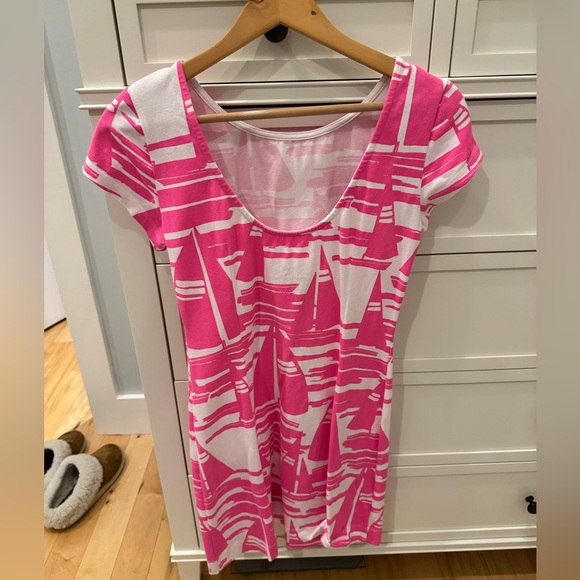 Mahi Gold Addie Dress Hot Pink Sailboat - Small - Picture 2 of 4